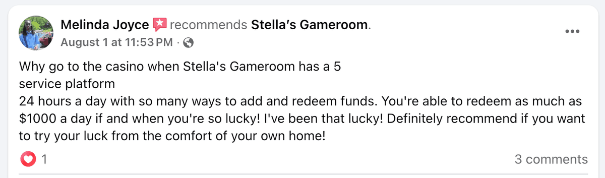 Facebook review 1